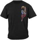 Firefighter Pit Bull Dog Tattoo American Flag Premium T-Shirt