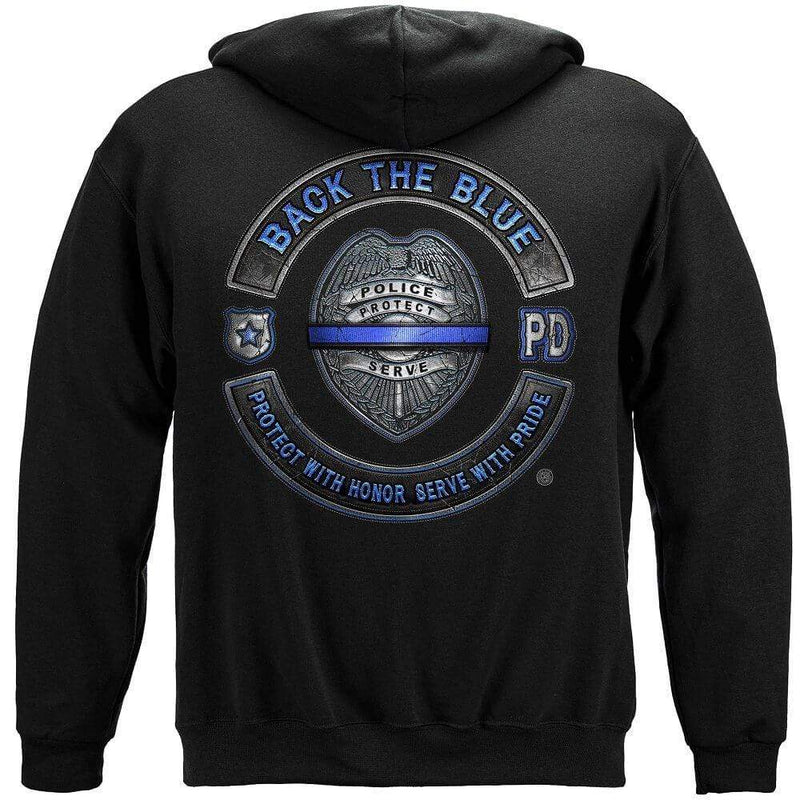 Back the Blue Law enforcement Blue lives Mater Serve and Protect Premium Long Sleeves