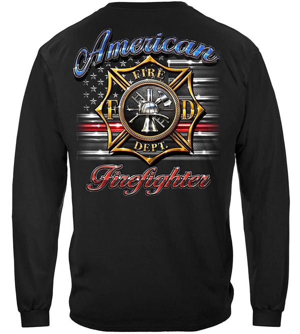 Firefighter Vintage Tattoo Art Premium Long Sleeves
