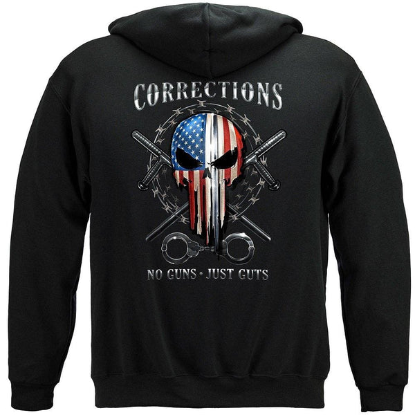 Skull of Freedom Corrections Officer Premium Hooded Sweat Shirt