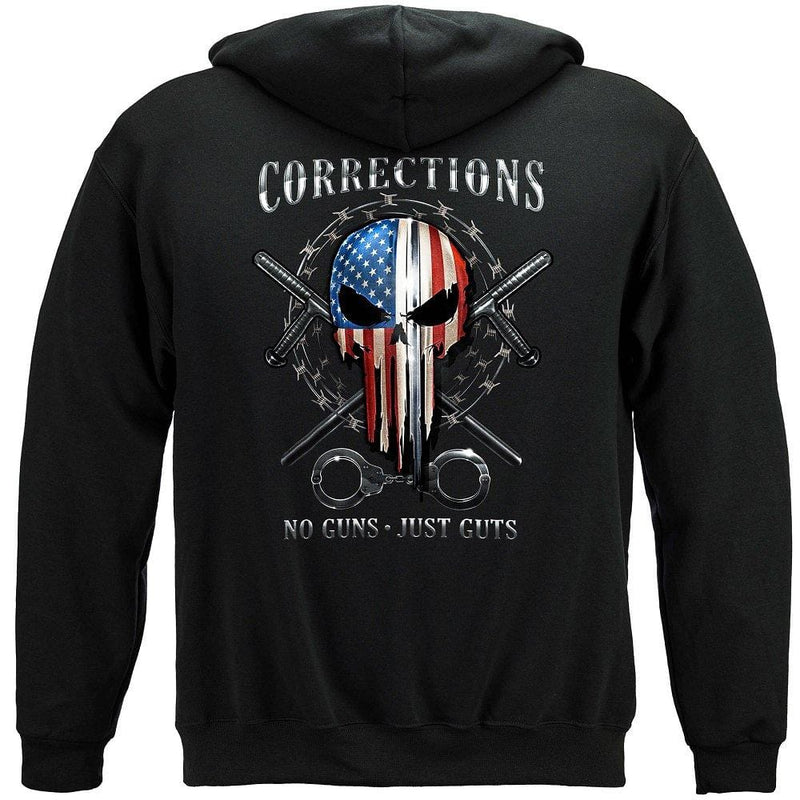 Skull of Freedom Corrections Officer Premium Hooded Sweat Shirt