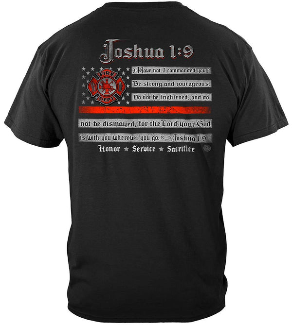 Firefighter Joshua 1:9 Premium T-Shirt