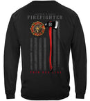 Firefighter Patriotic Flag Axe Premium Hooded Sweat Shirt