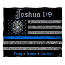 Law Enforcement Joshua 1:9 Premium  Plush Blanket