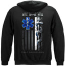 American EMS First Responder Ghost Flag Premium Hooded Sweat Shirt