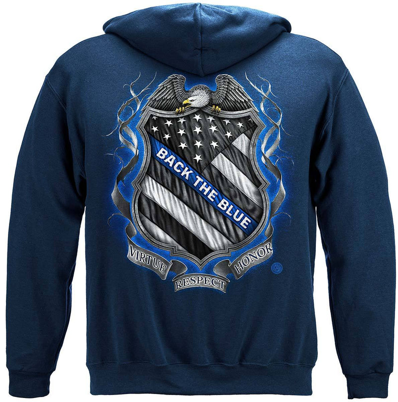 Law enforcement Back the Blue Virtue Respect Honor Premium T-Shirt