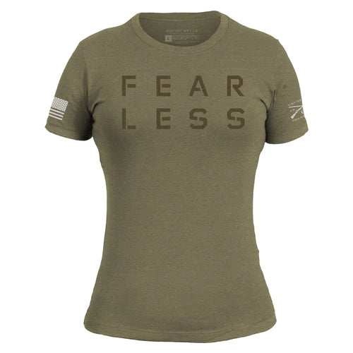 Women's Fear Less Training T-Shirt- Military Green