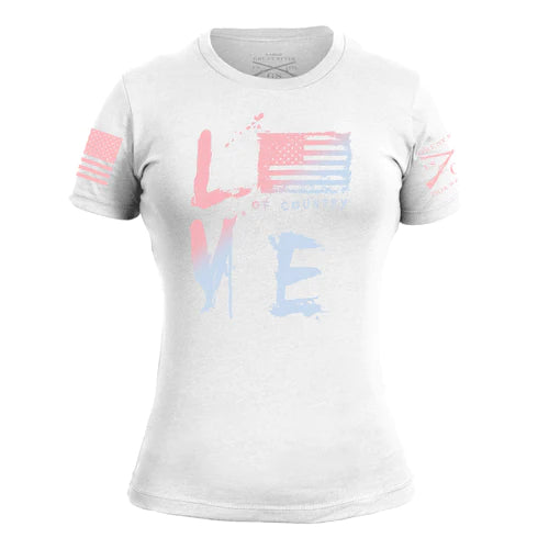 Women's Love of Country Ombre T-Shirt - White