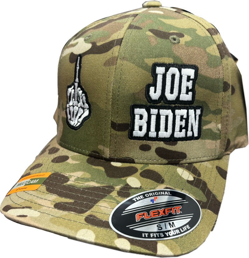 F Biden Hat Woodland Camo