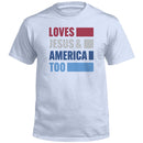 Loves Jesus & America Too Bold (Front)