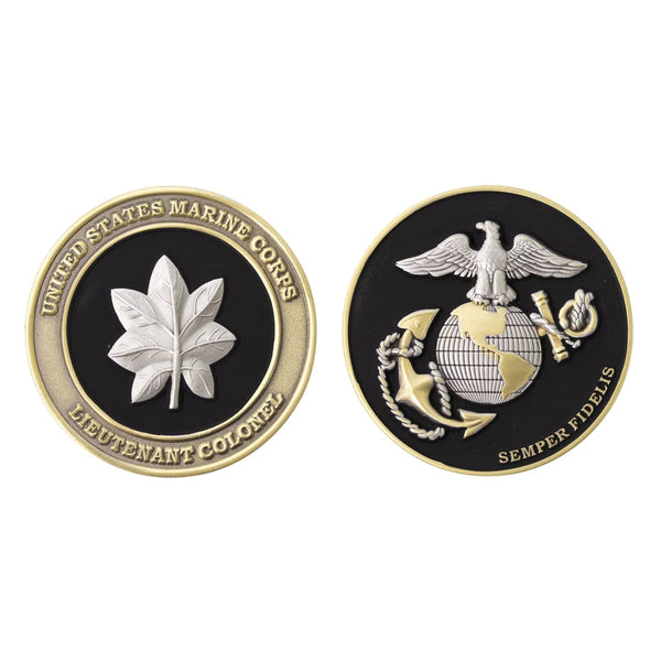 MARINE CORPS COIN: LIEUTENANT COLONEL 1.75"