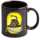 Patriotic Don't Tread on Me Stoneware Black Coffee Mug Gift Set