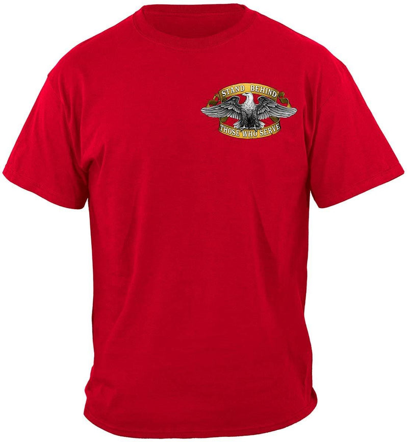Stand Behind Those Who Serve Premium Hooded Sweat Shirt
