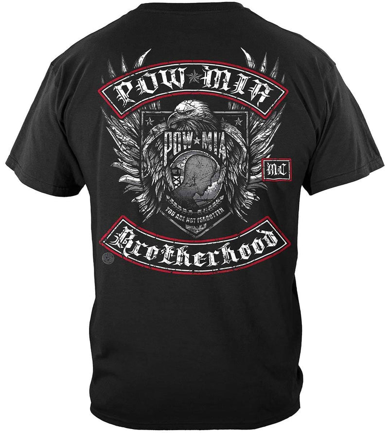 Pow Mia Biker With Rockers Silver Foil Premium Long Sleeves