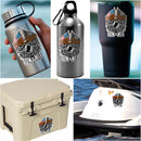 Double Flag Eagle POW Reflective Decal