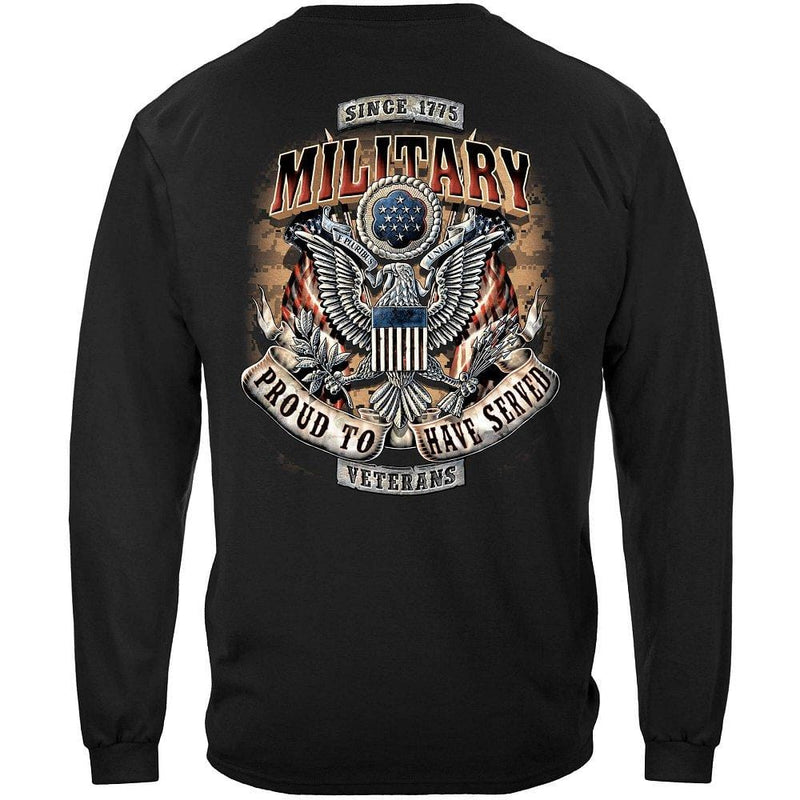 Veteran Proud To Have Served Premium Men's Hooded Sweat Shirt