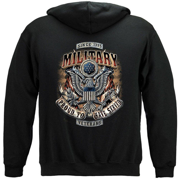 Veteran Proud To Have Served Premium Men's Hooded Sweat Shirt
