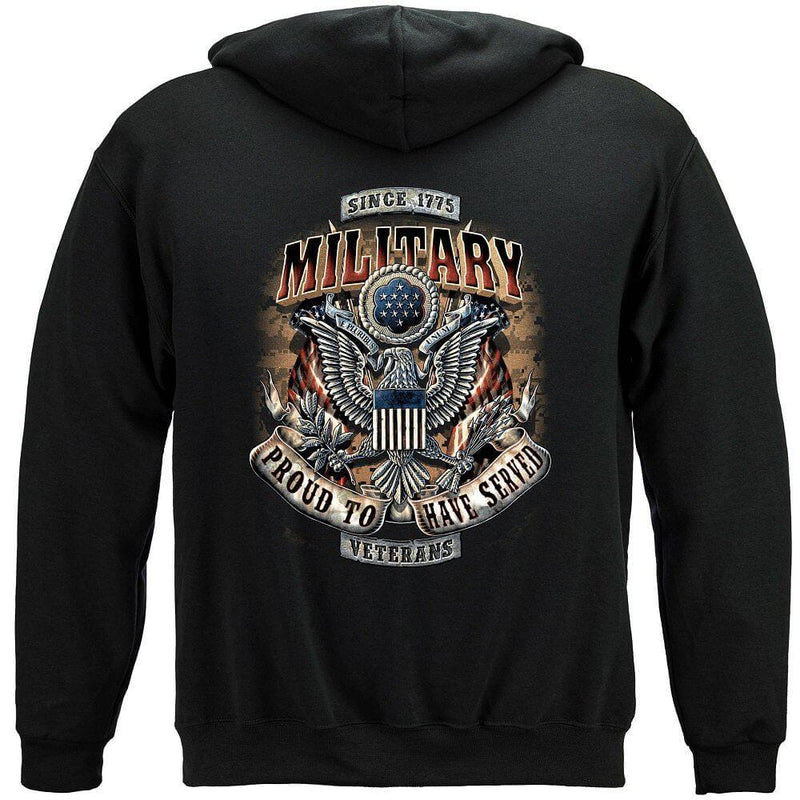 Veteran Proud To Have Served Premium Men's Hooded Sweat Shirt
