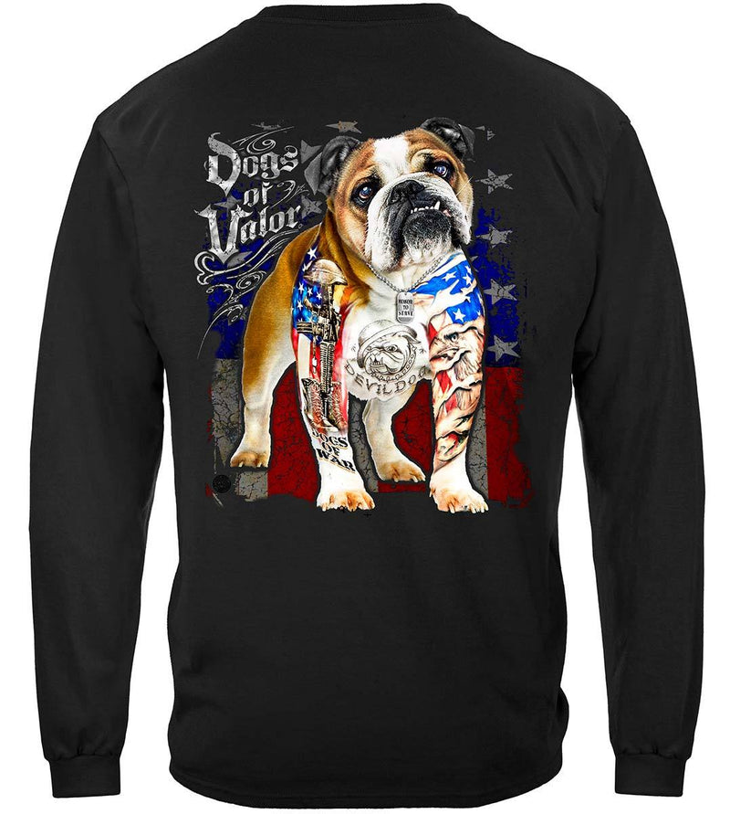Dogs Of Valor Bull Dog Premium Hooded Sweat Shirt