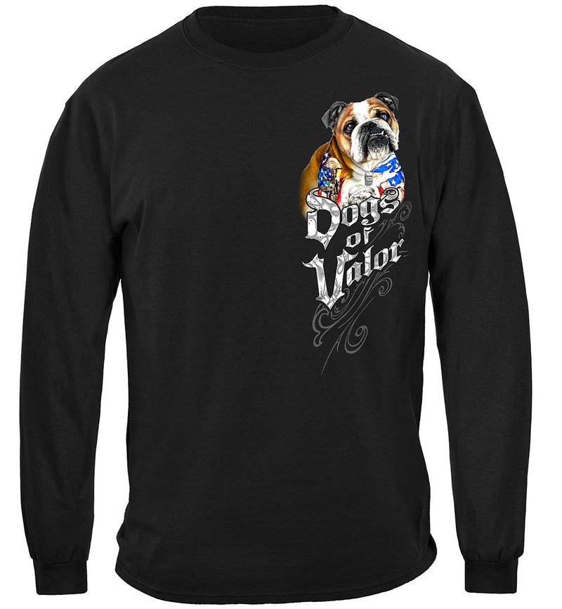 Dogs Of Valor Bull Dog Premium Hooded Sweat Shirt