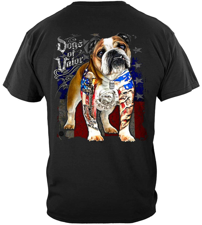 Dogs Of Valor Bull Dog Premium Hooded Sweat Shirt