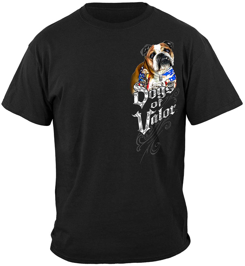 Dogs Of Valor Bull Dog Premium Hooded Sweat Shirt