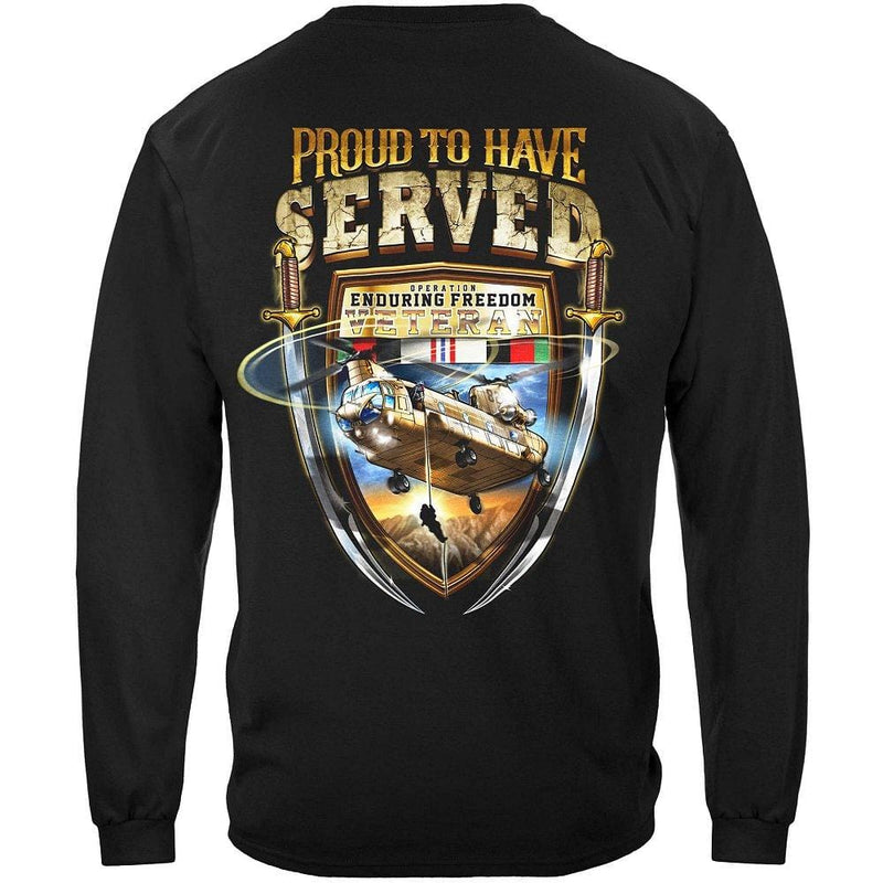 Proud To Have Served Enduring Freedom Premium Men's Hooded Sweat Shirt