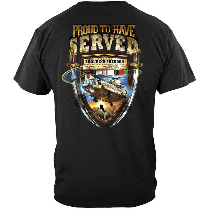 Proud To Have Served Enduring Freedom Premium Men's Hooded Sweat Shirt