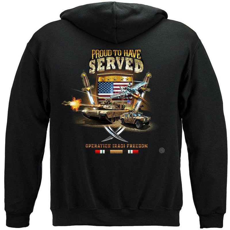 IRAQI Freedom Veteran Proud To Have Served Premium Men's Long Sleeve