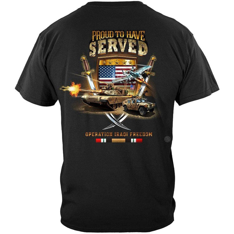 IRAQI Freedom Veteran Proud To Have Served Premium Men's Long Sleeve