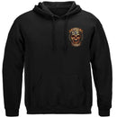 Skull of Doom If I Die Avenge Me, No Retreat Premium Men's Hooded Sweat Shirt