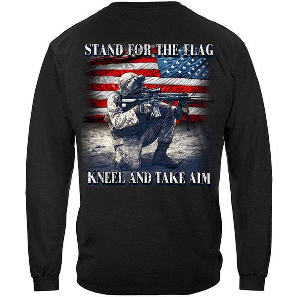 Stand For The Flag Kneel And Take Aim Premium Men's Long Sleeve