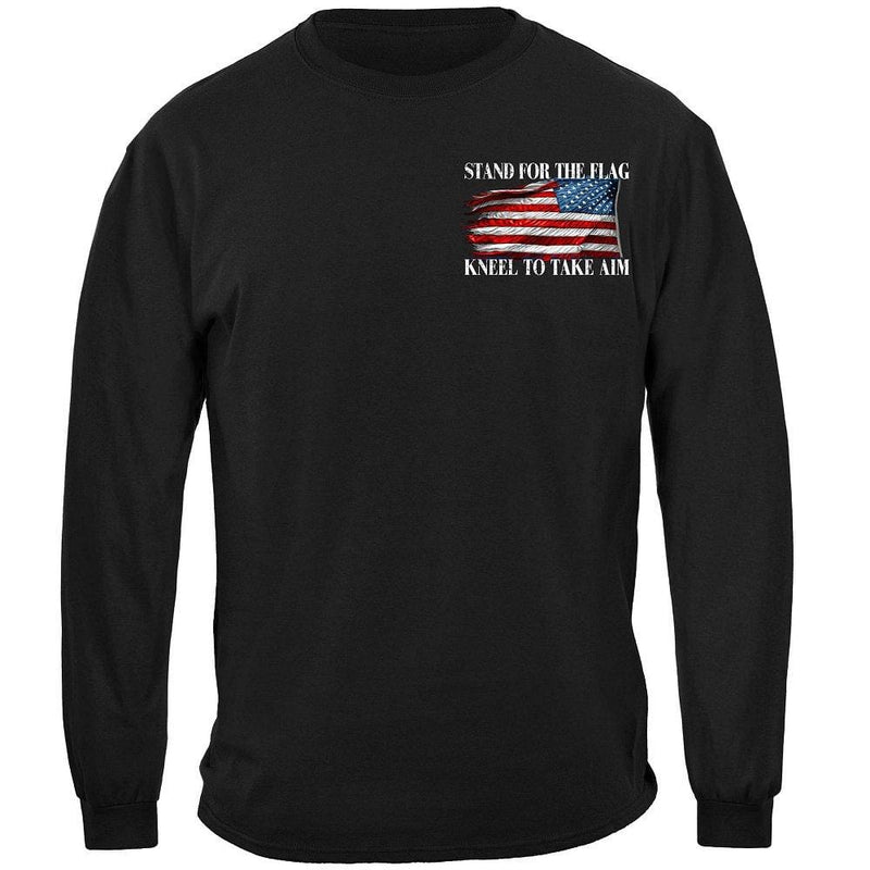 Stand For The Flag Kneel And Take Aim Premium Men's Long Sleeve