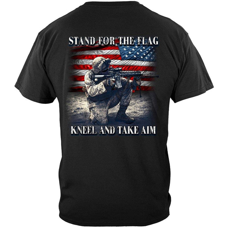 Stand For The Flag Kneel And Take Aim Premium Men's Long Sleeve