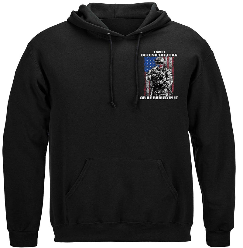 American Flag Defend Or Be Buried Or Be Buried In It Premium Long Sleeves