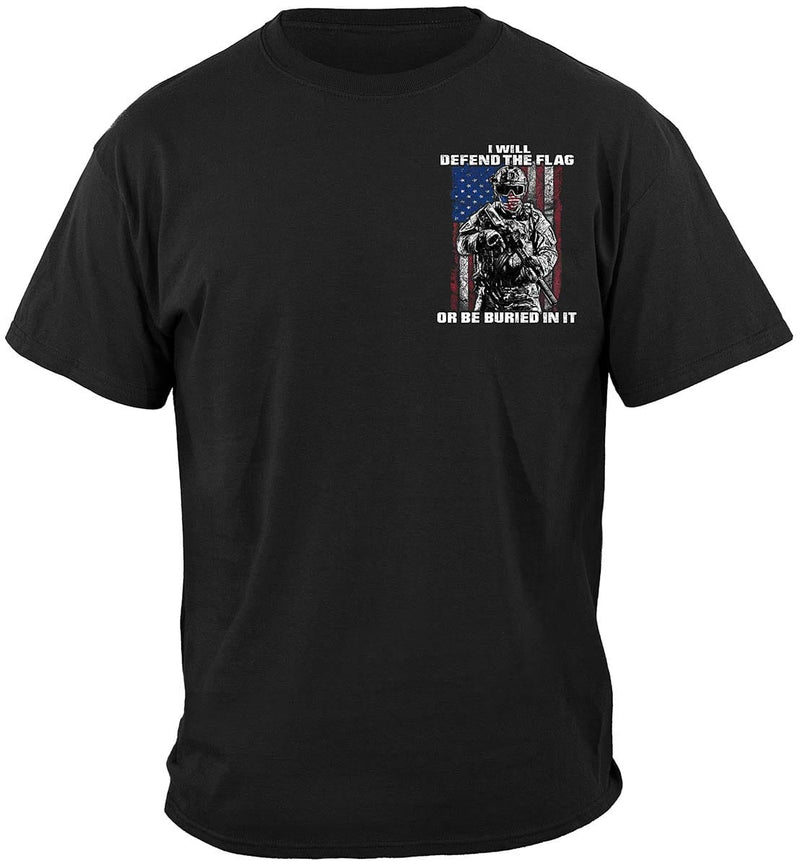 American Flag Defend Or Be Buried Or Be Buried In It Premium Long Sleeves