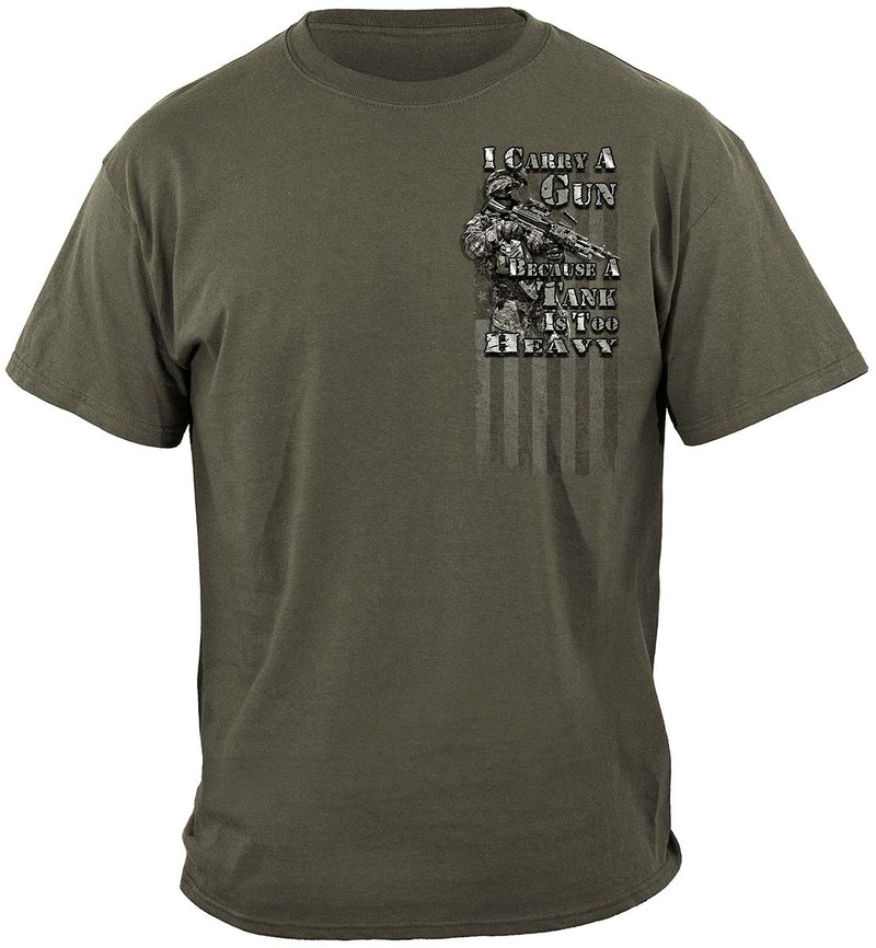 I Carry A Gun Tank Is Too Heavy Premium Hooded Sweat Shirt
