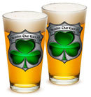 Irish Brotherhood Police 16oz Pint Glass Glass Set