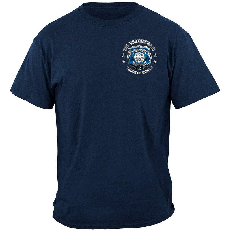 Police Honor Courage Sacrifice Badge Premium Hooded Sweat Shirt