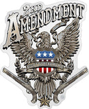 2nd Amendment Eagle Silver Foil Premium Reflective Decal