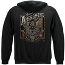 2nd Amendment Eagle Silver Foil Premium Hooded Sweat Shirt