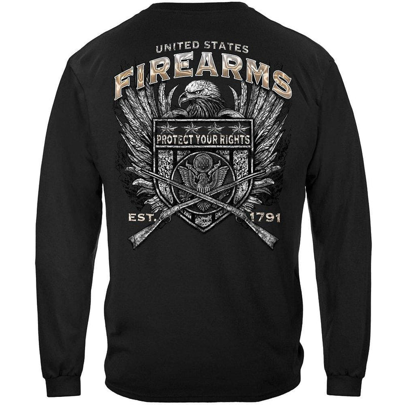 United States Fire Arms Silver Foil Premium Hooded Sweat Shirt