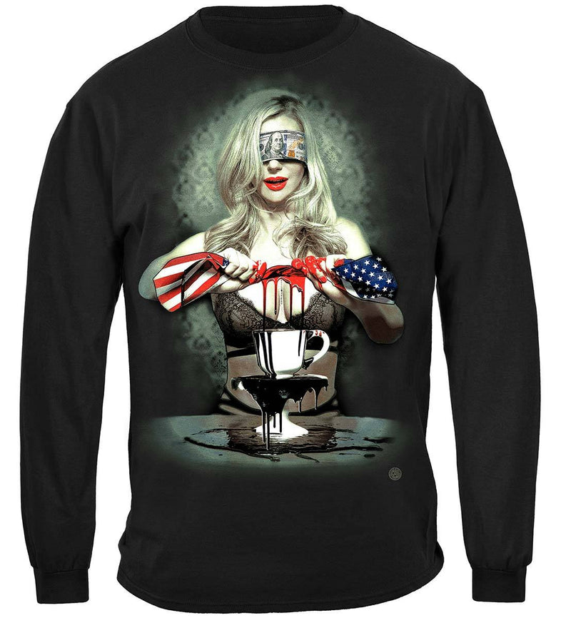 Blood For Oil Premium Hooded Sweat Shirt