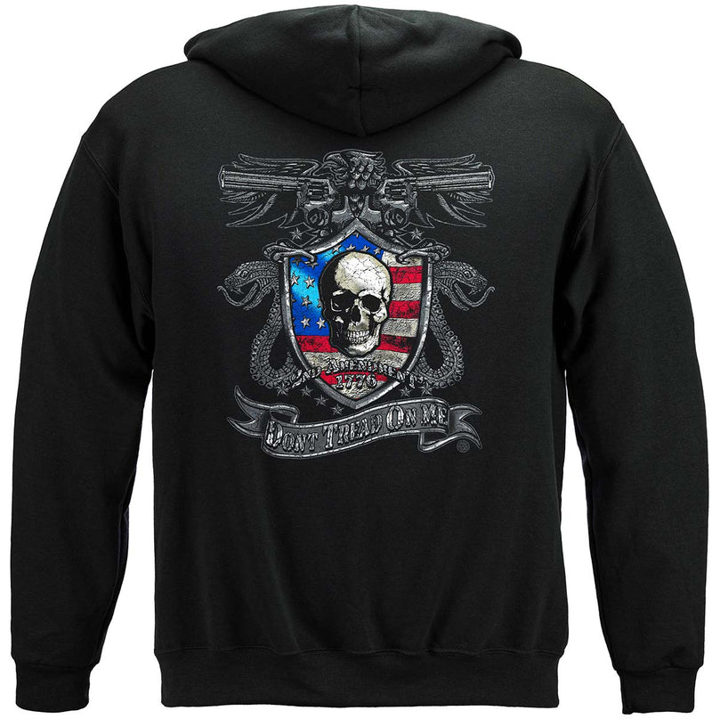 2nd Amendment Don't Tread On Me Silver Foil Premium T-Shirt