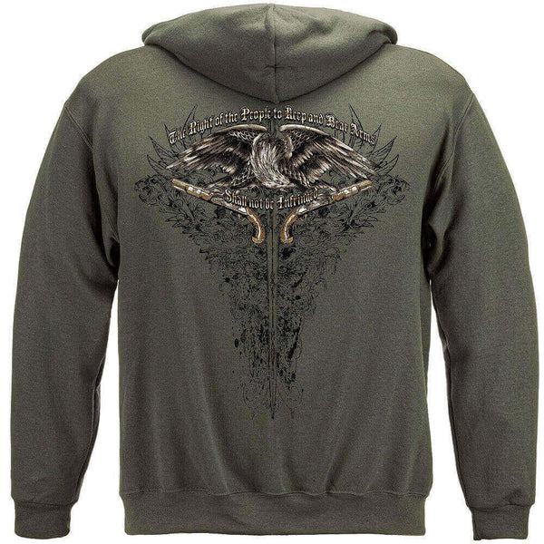 2nd Amendment Eagle Tattoo Premium Men's Hooded Sweat Shirt