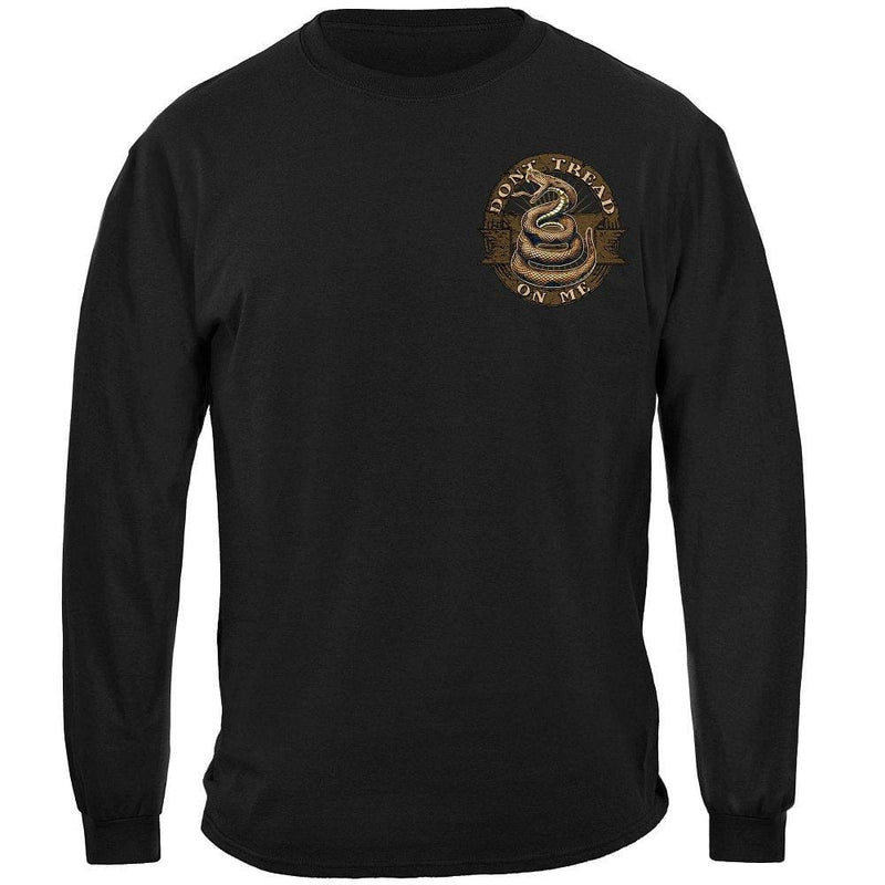 Don't Tread On Me Stone Gold Premium Hooded Sweat Shirt