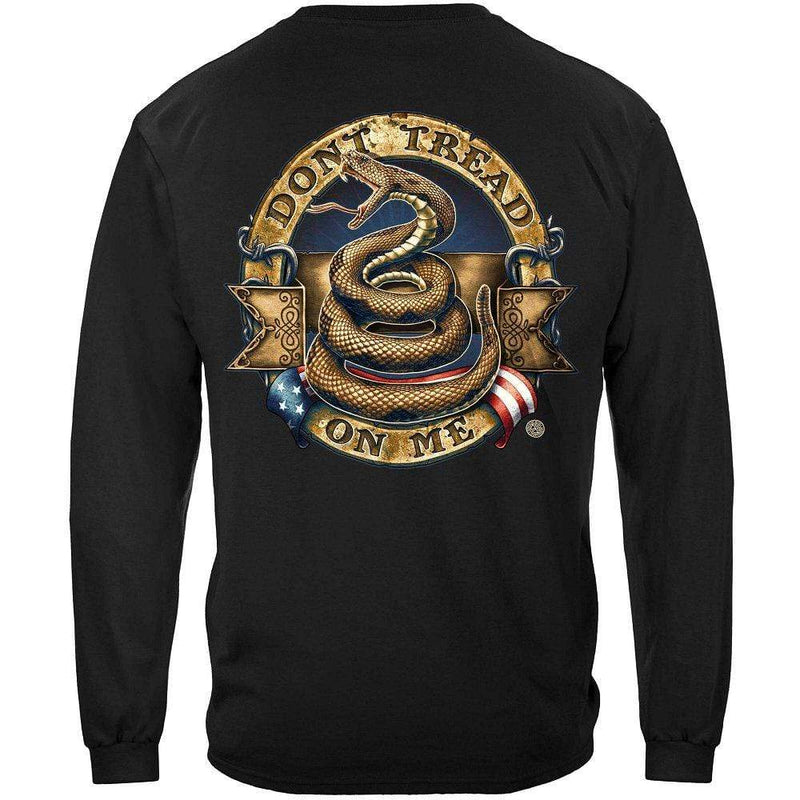 Don't Tread On Me Stone Gold Premium Hooded Sweat Shirt