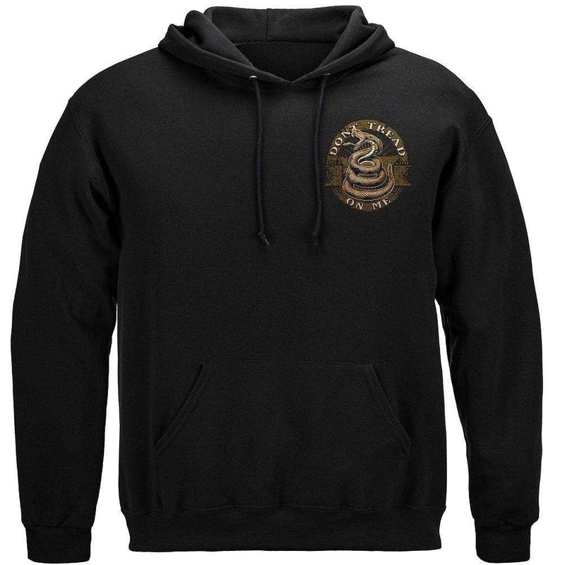 Don't Tread On Me Stone Gold Premium Hooded Sweat Shirt