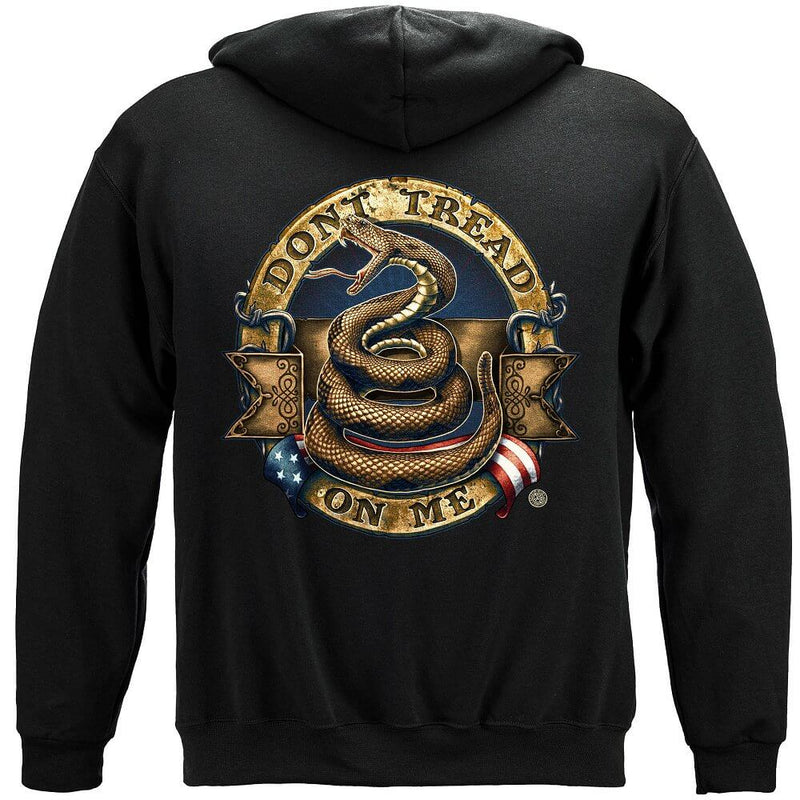 Don't Tread On Me Stone Gold Premium Hooded Sweat Shirt