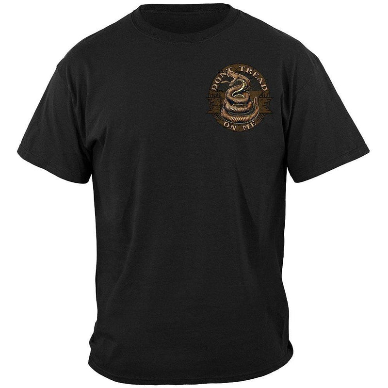 Don't Tread On Me Stone Gold Premium Hooded Sweat Shirt